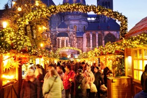 Aachen christmas market stalls