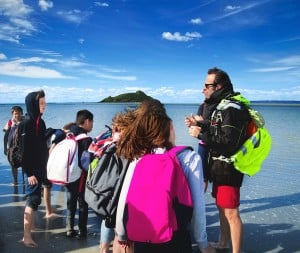 Mont Saint Michel bay walk led by animateur native French speaking instructor
