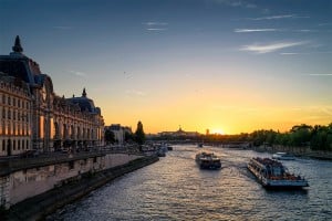 Musee DOrsay River Seine sunset