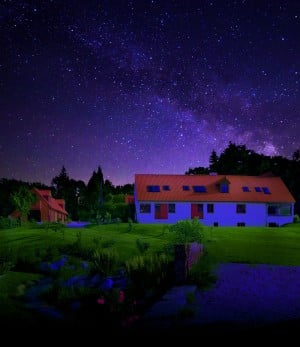 New year campaign image starry sky over the Moulin