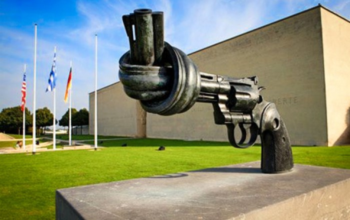 Caen memorial sculpture