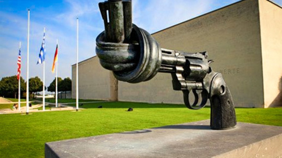 Caen memorial sculpture
