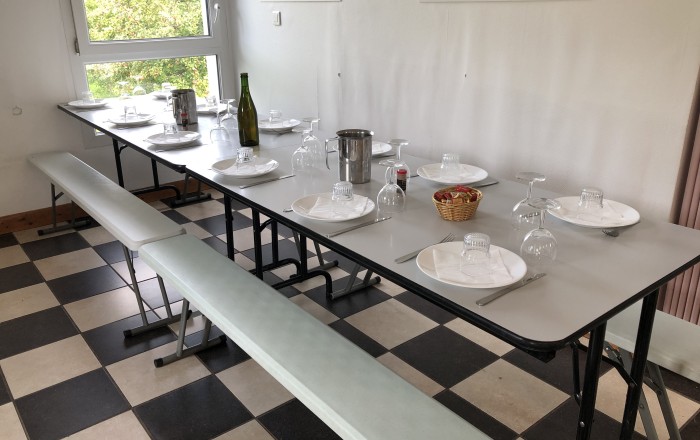 Chateau de la Baudonniere dining room