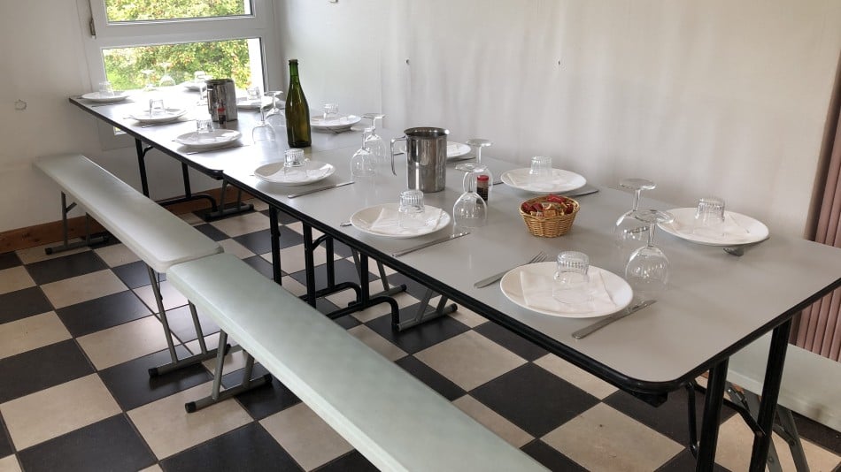 Chateau de la Baudonniere dining room