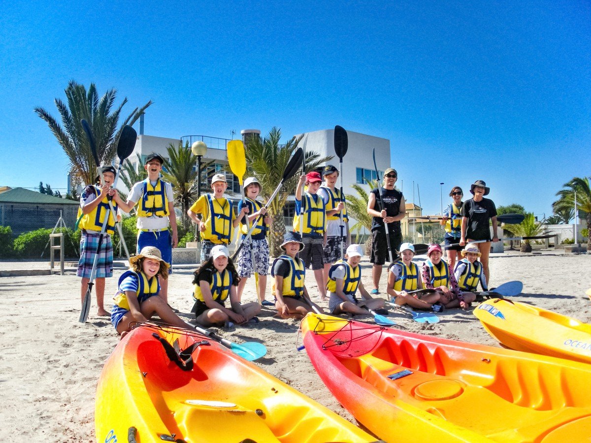 Kayaking arbolar mar menor spain spanish language residential centre