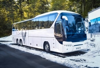 Pegasus coach in snowy Germany