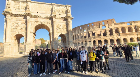 Students Outside Colosseum