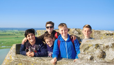 Students view from Mont St Michel