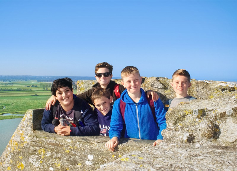 Students view from Mont St Michel