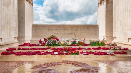 Thiepval memorial wreaths