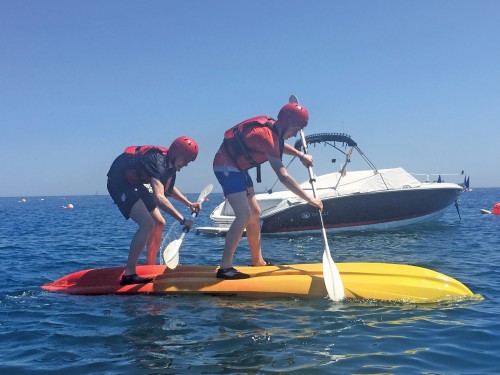kayaking french med watersports school trip