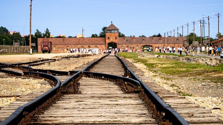 Auschwitz train track