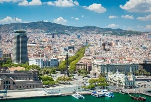 Barcelona city from above