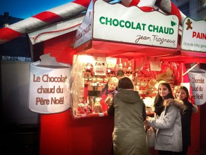 Chocolat chaud stall Lille christmas market