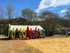 Kayaks at Ardeche campsite
