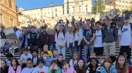School Group at the Spanish Steps resized