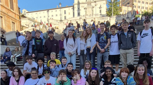 School Group at the Spanish Steps resized