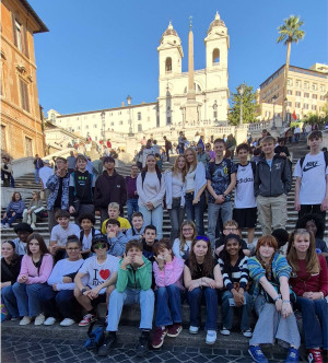 School Group at the Spanish Steps resized